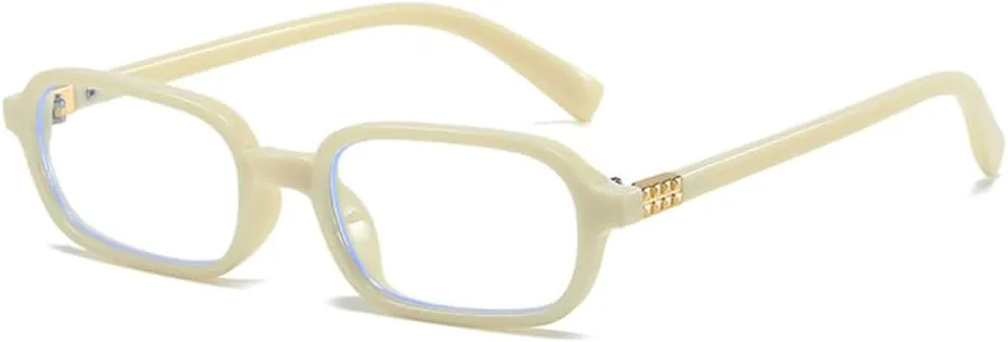 

Солнцезащитные очки прямоугольной формы для женщин в винтажном стиле с защитой от УФ-излучения UV400, солнцезащитные очки в стиле панк для мужчин HDUBFY, Beige Clear