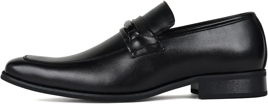 

ZINC(ジンク) Мужские деловые кожаные лоферы с пряжкой, черные, формальные туфли