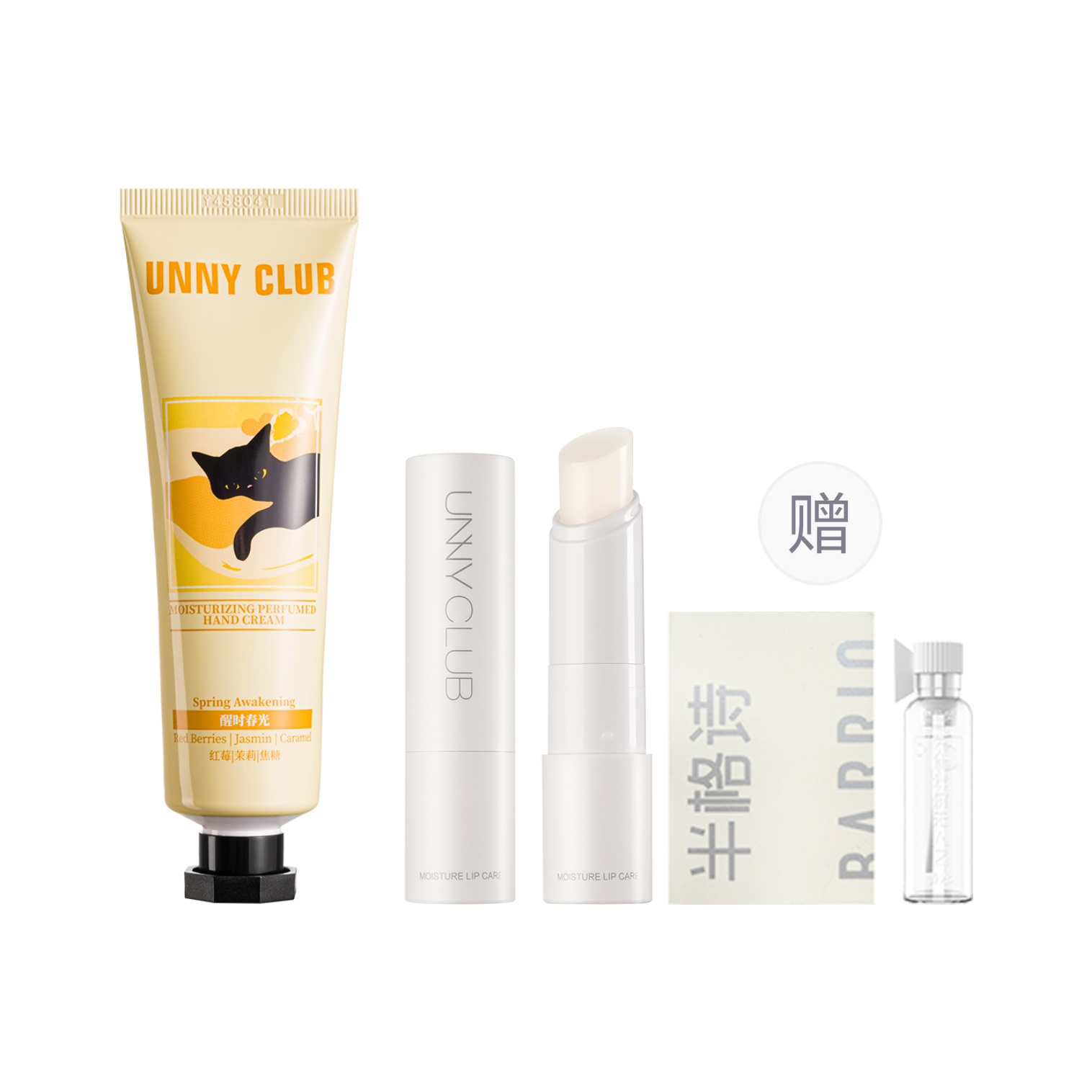 Набор UNNY CLUB: крем для рук Spring Light, 58 г + увлажняющий бальзам для губ, 4 г + пробник аромата