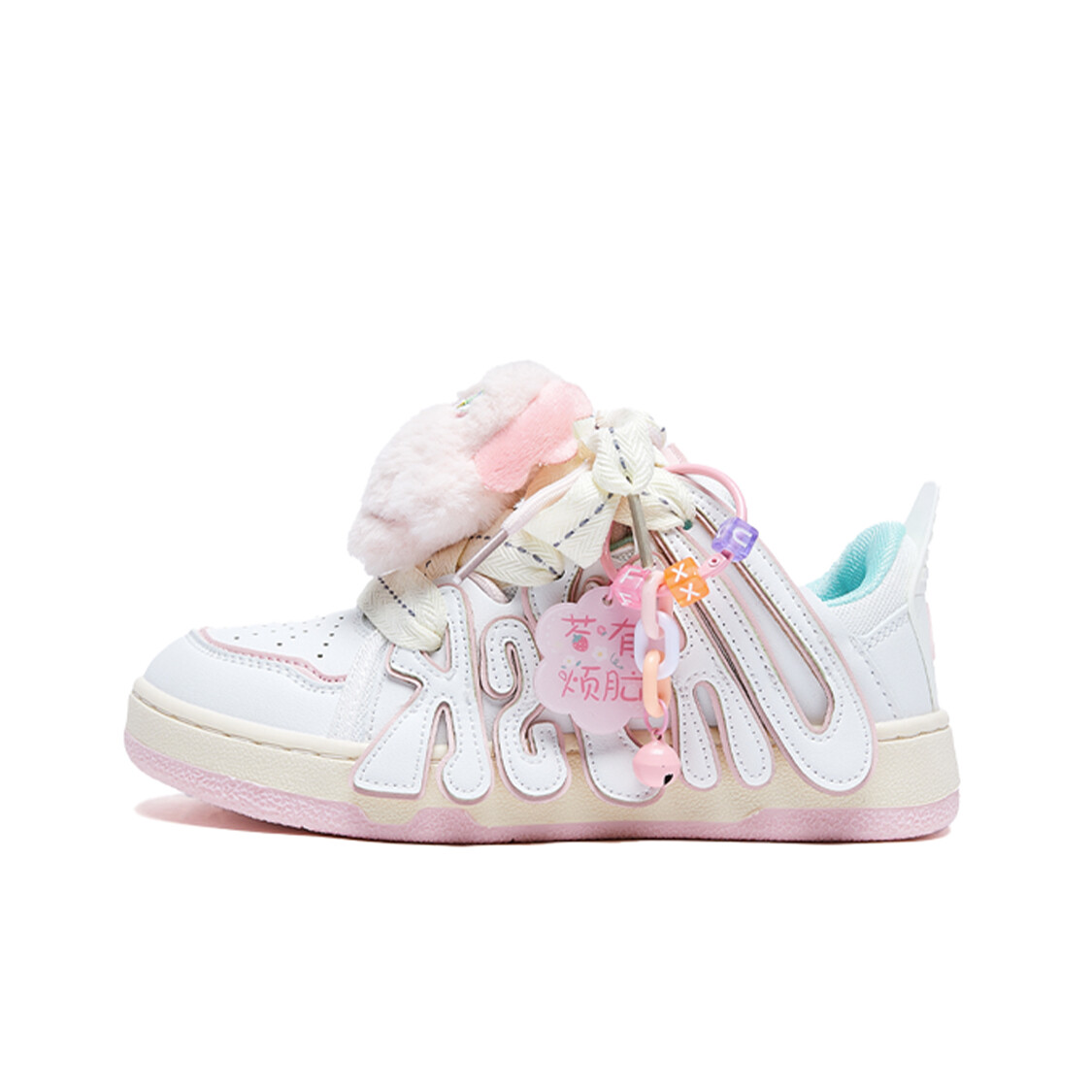 

Кроссовки BURCOME Skateboarding Shoes Unisex Low-top White, розовый