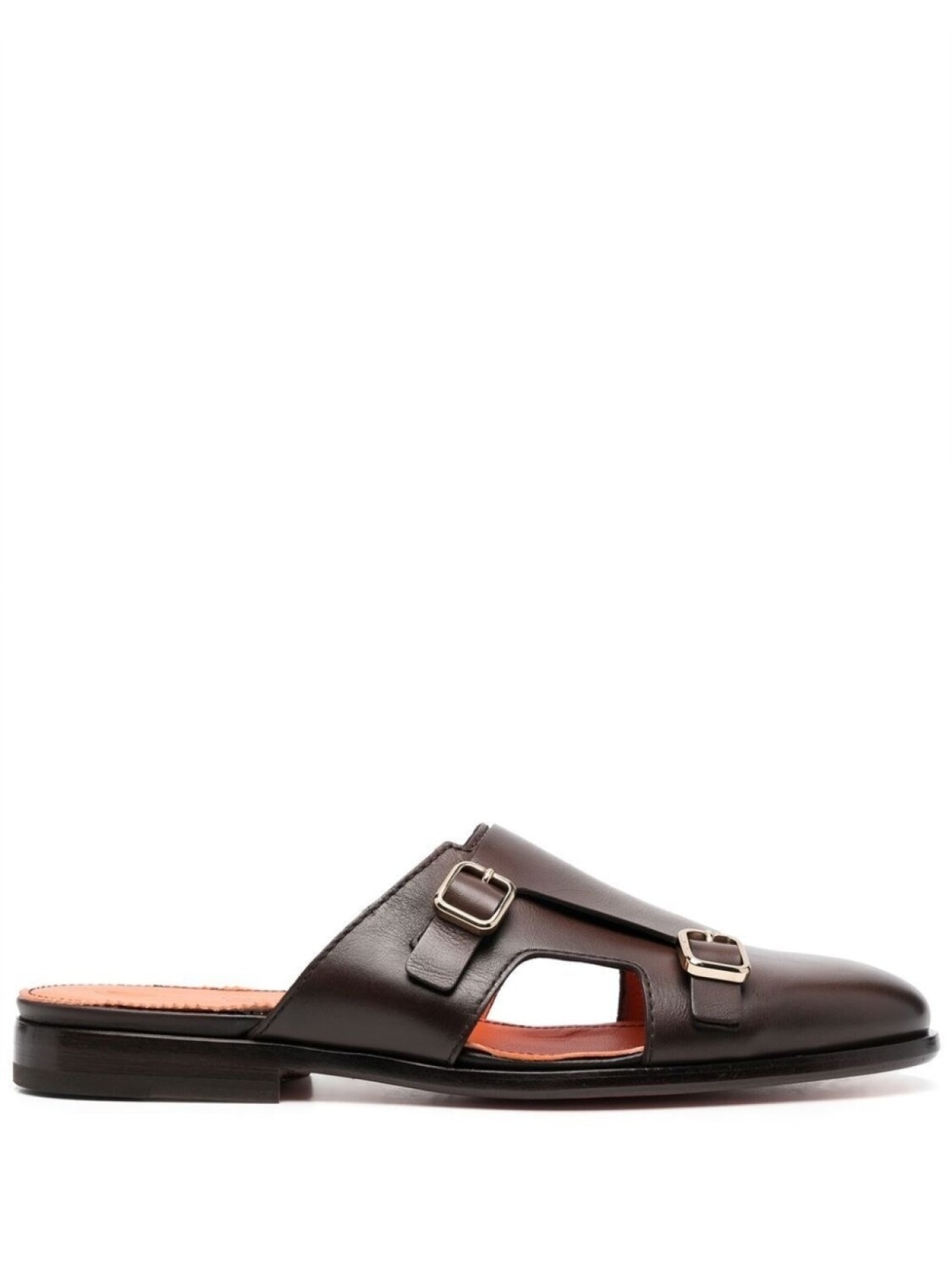 

Santoni слиперы монки с контрастной подкладкой, коричневый