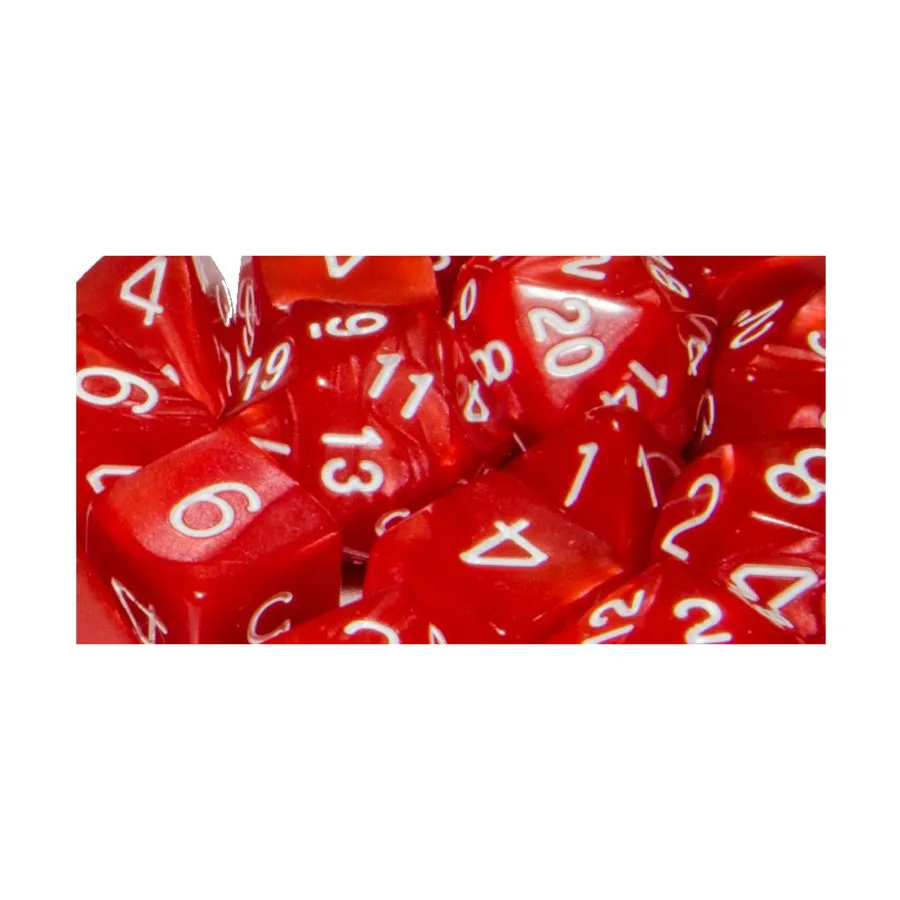 

Poly Set Marble Red с белым (7), Game Dice - Marble (Role 4 Initiative)