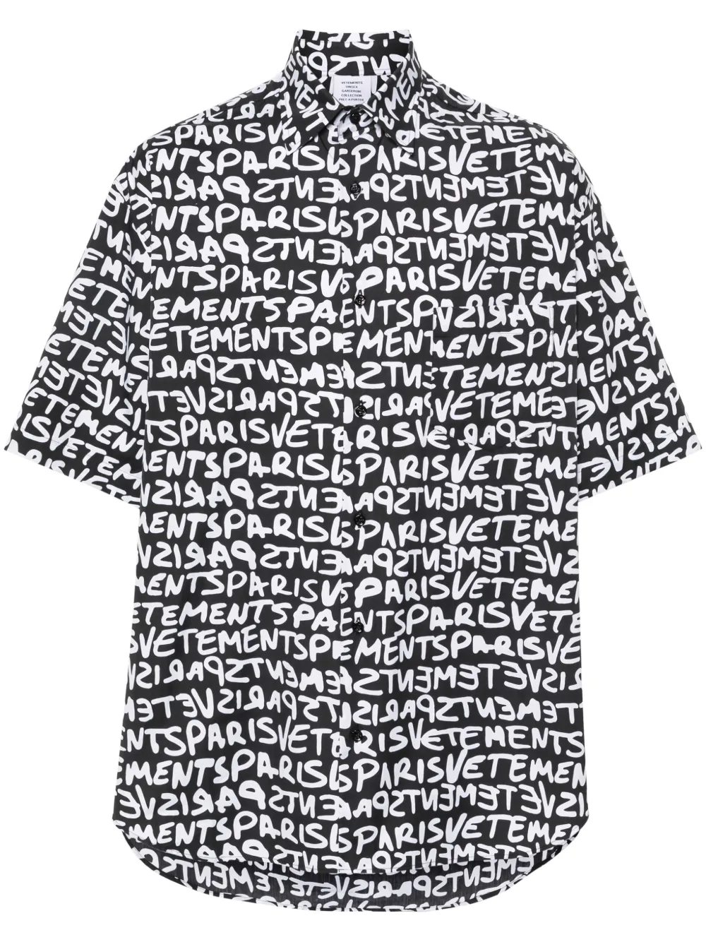 

Рубашка с логотипом VETEMENTS, черный