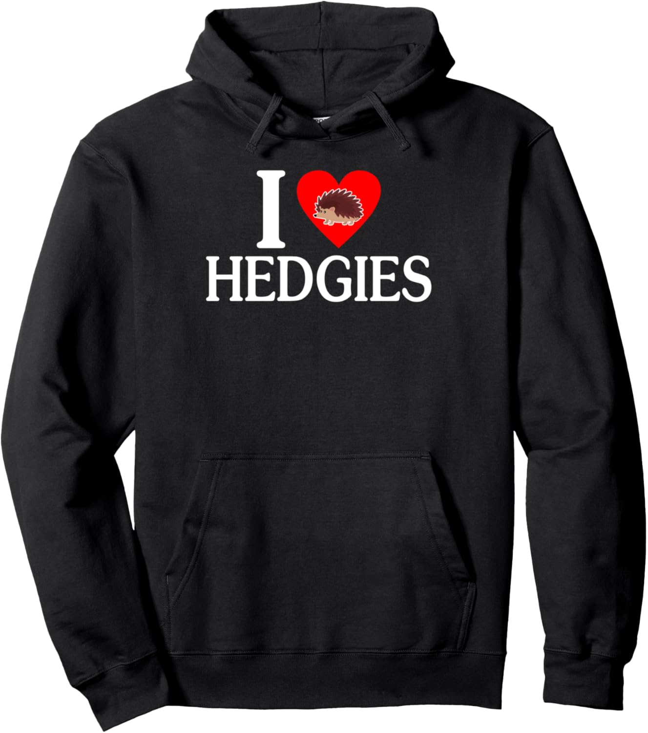 

Толстовка, Я люблю толстовку с изображением ежика Хеджи Hedgehog Lover Gifts, черный