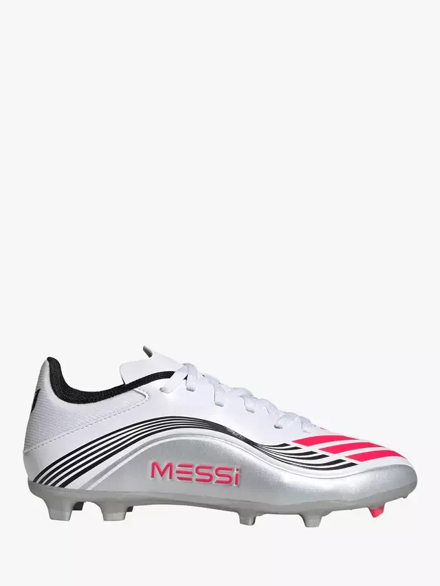 Детские футбольные бутсы F50 League Лионеля Месси, белые adidas
