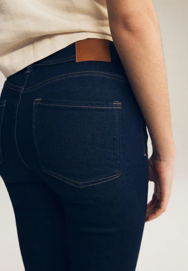 Джинсы стандартные slim fit Next, Super soft, цвет полосканый синий — фото 4