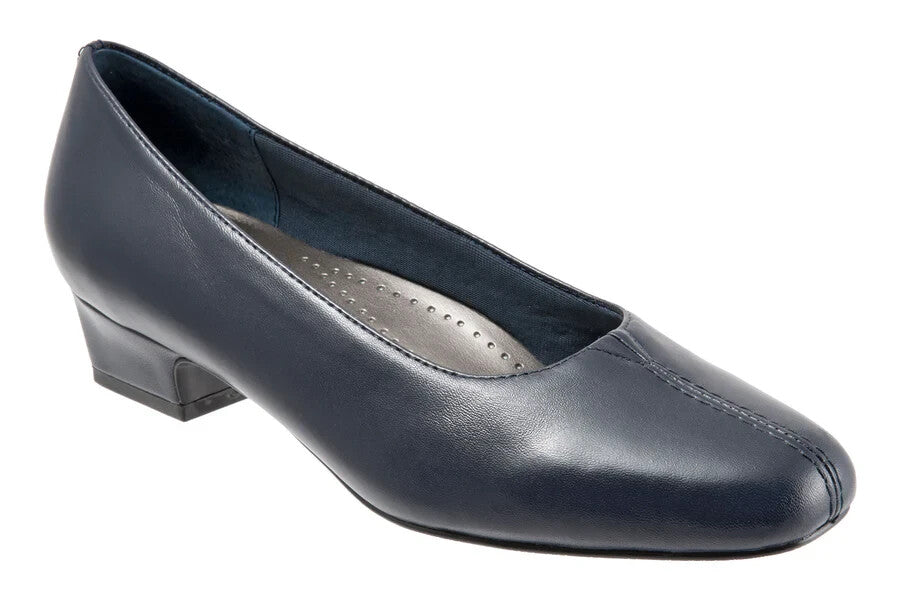 Туфли-лодочки на каблуке Trotters Doris T3235-400 Женские US 10.5 Синие Кожаные ZOGG20