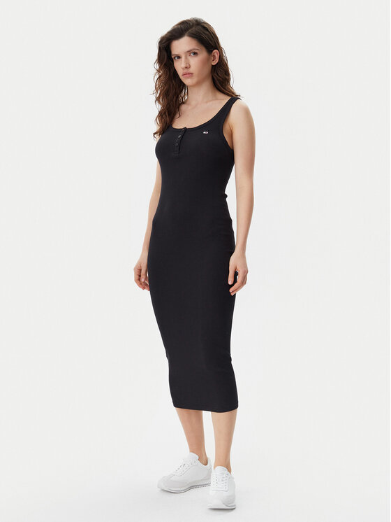 

Платье облегающего кроя для повседневной носки Essential DW0DW19447 Tommy Jeans, черный
