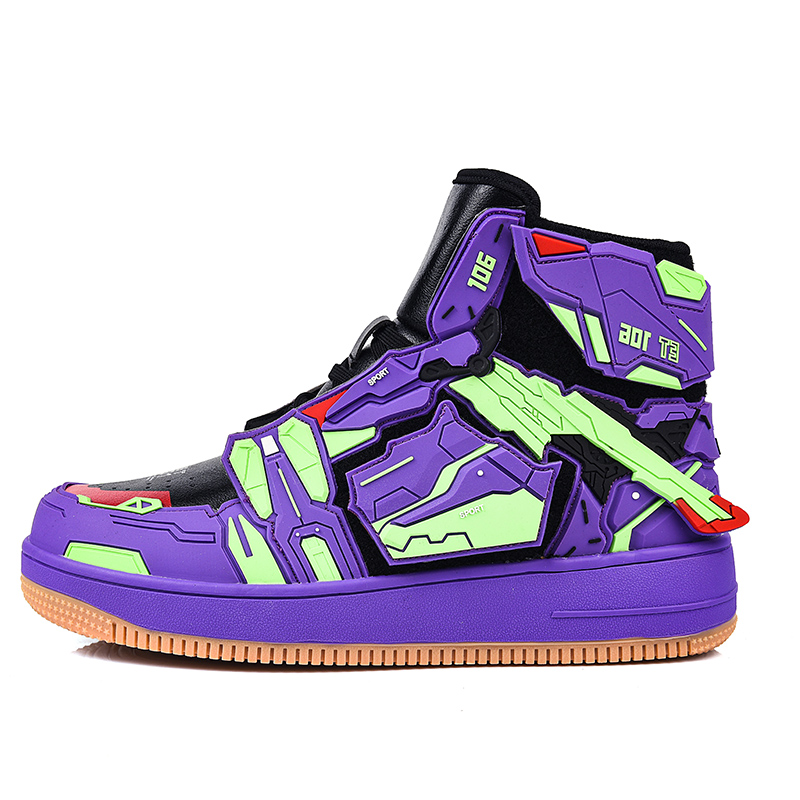 

REPUSEN Устойчивые к истиранию сбалансированные высокие скейтбордские кроссовки унисекс фиолетовые, цвет Purple