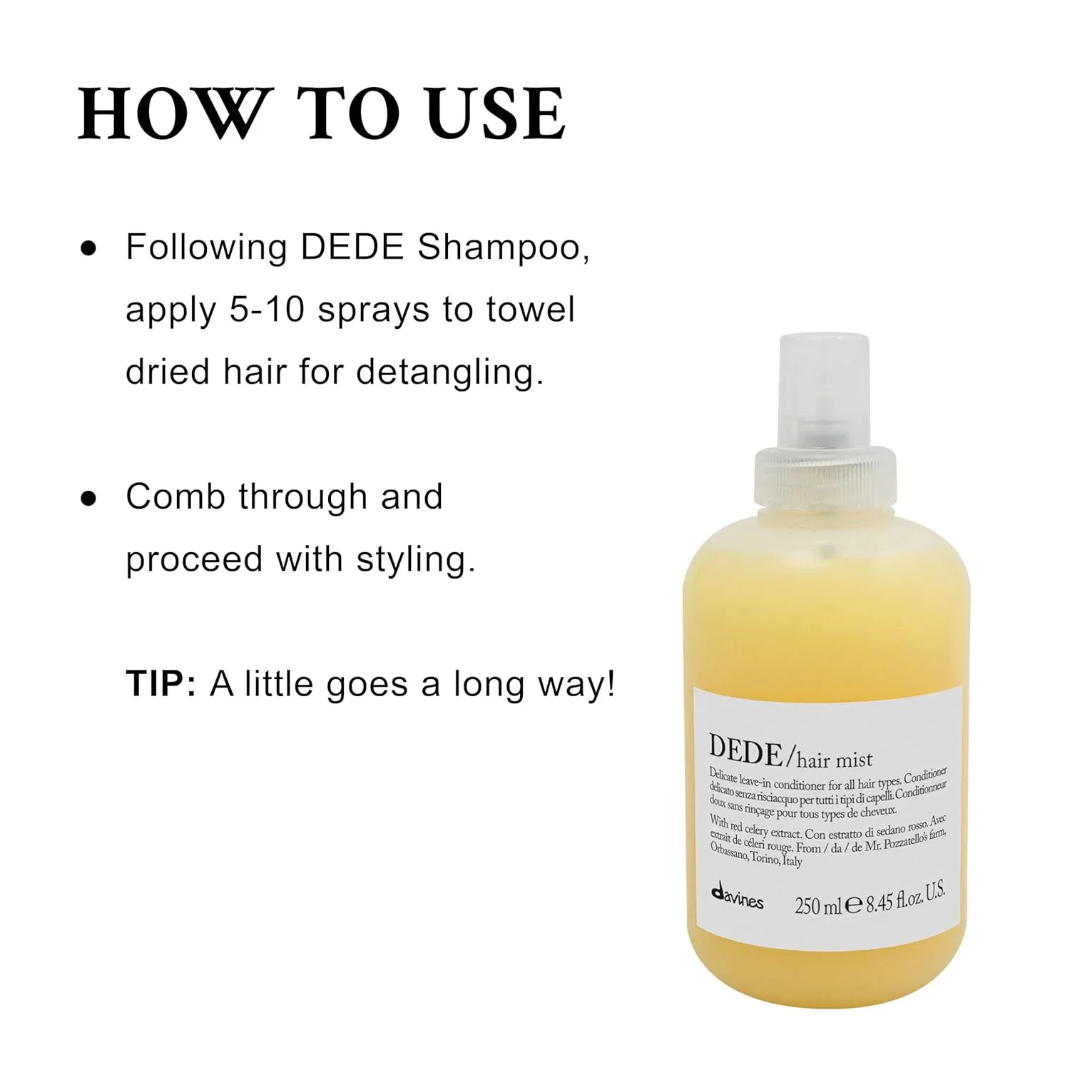 Спрей-кондиционер для волос Davines Dede Hair Mist 250 мл Davines — фото 4