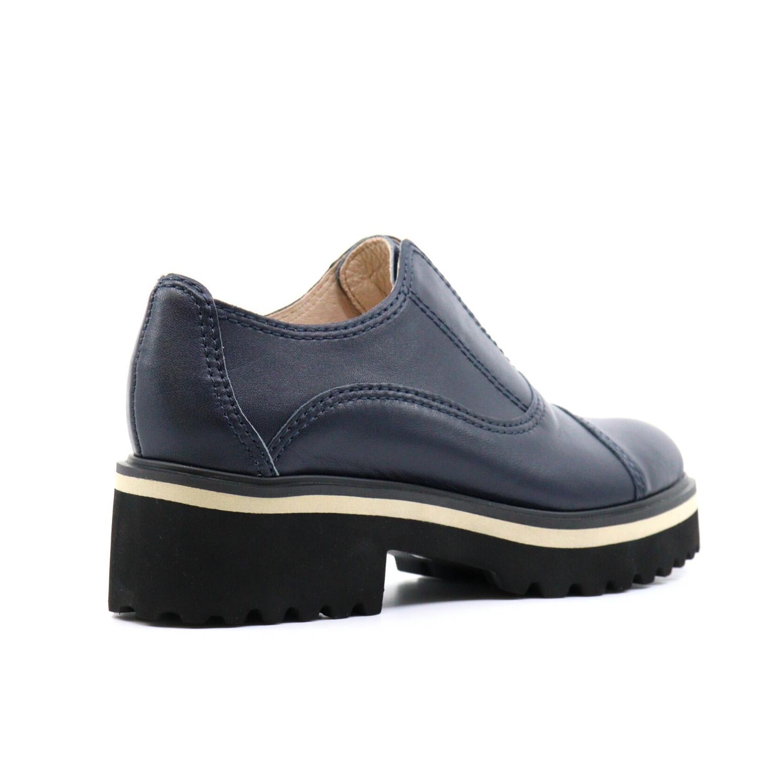 Женские мокасины Cowman Lugg 23 темно-синего цвета ALL BLACK — фото 3