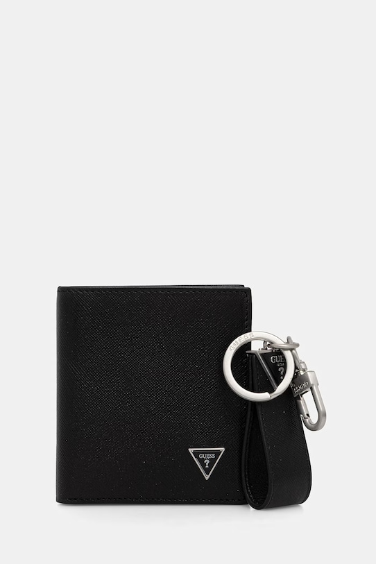 

Кожаный кошелек Guess, черный