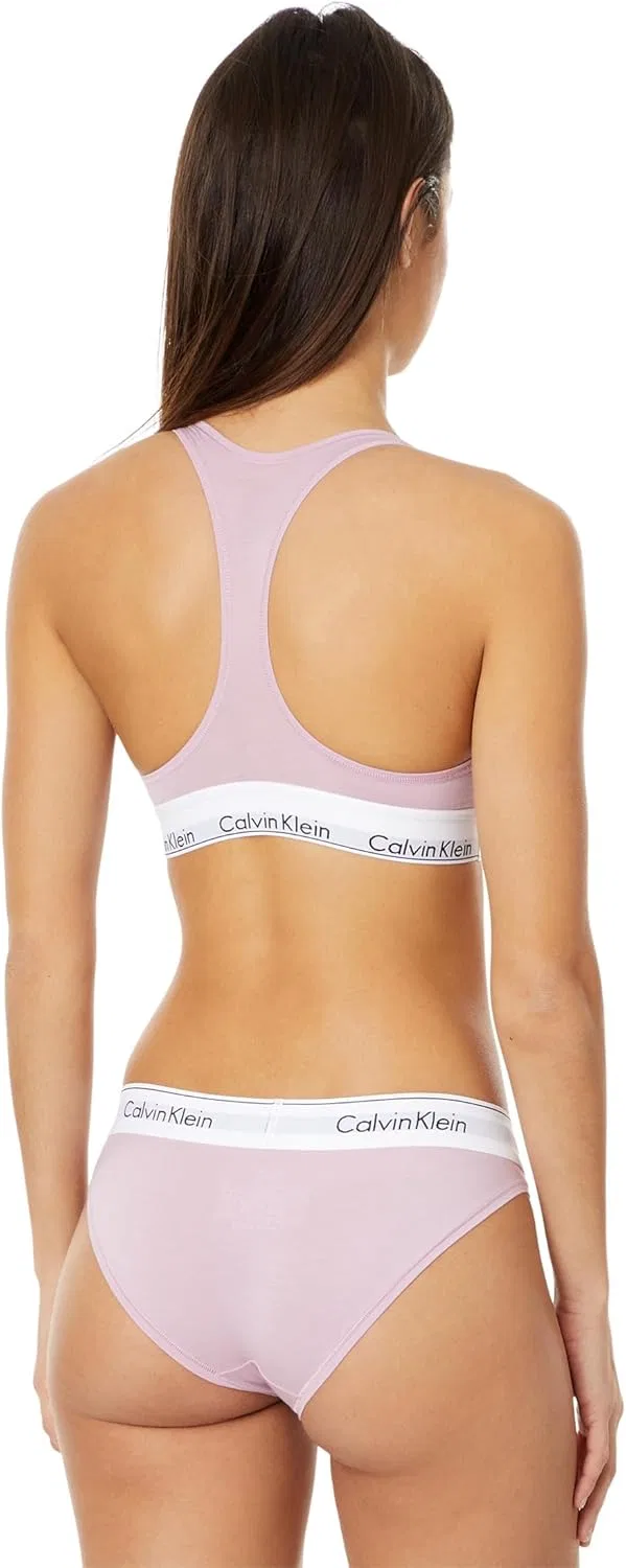 Бюстгальтер Calvin Klein Womens Modern Cotton Unlined Wireless Bralette, сиреневый — фото 3