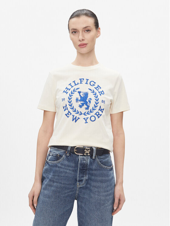 

Футболка стандартного кроя Tommy Hilfiger, экрю