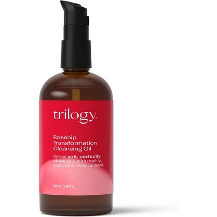 

Очищающее масло Rosehip Transformation 100 мл для всех типов кожи с маслом шиповника, папайи и сладкого миндаля. Сделано в Новой Зеландии. Чистая натуральная красота Trilogy