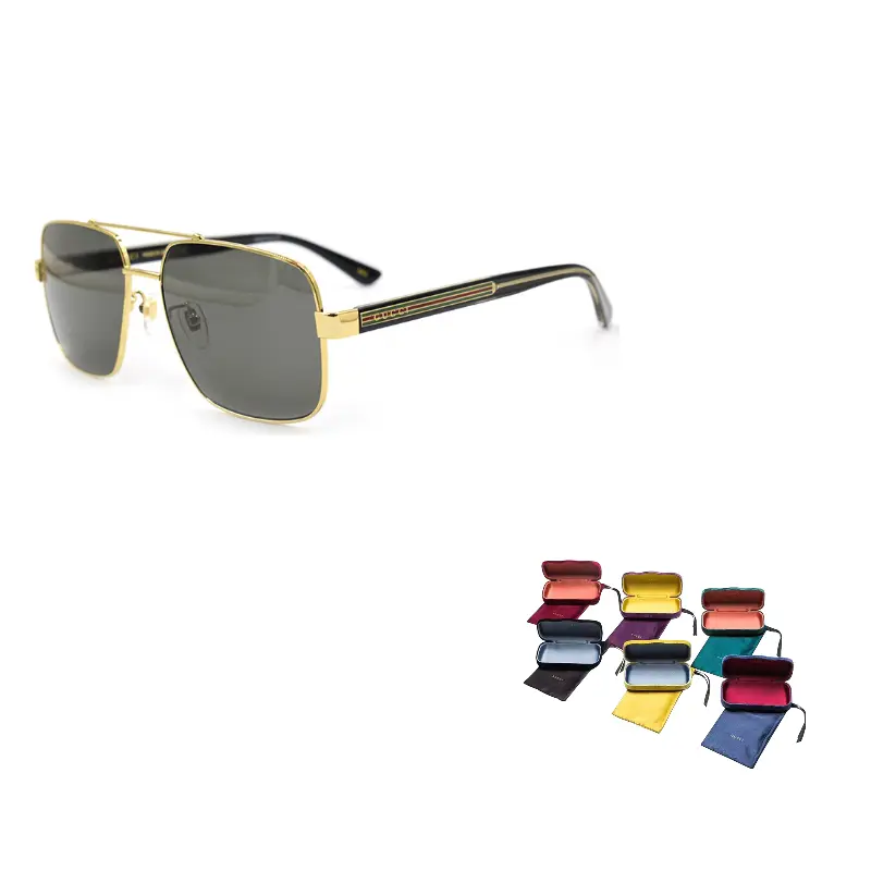 

Солнцезащитные очки Gucci Aviator мужские, черный / золотой