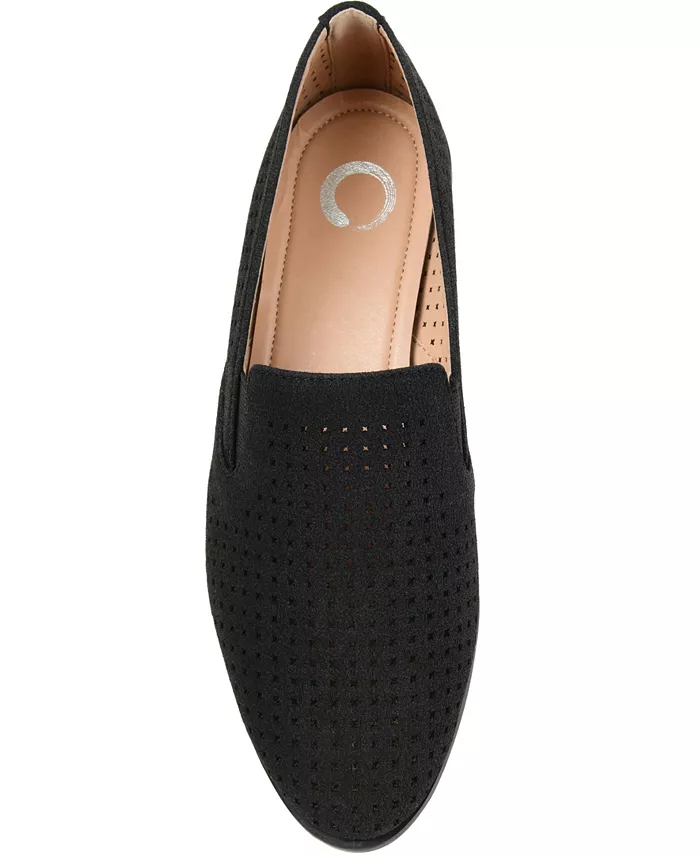 Женские перфорированные лоферы Lucie Slip On Journee Collection, черный — фото 4