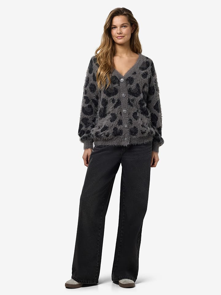 

Noisy may Кардиган серо-черного цвета