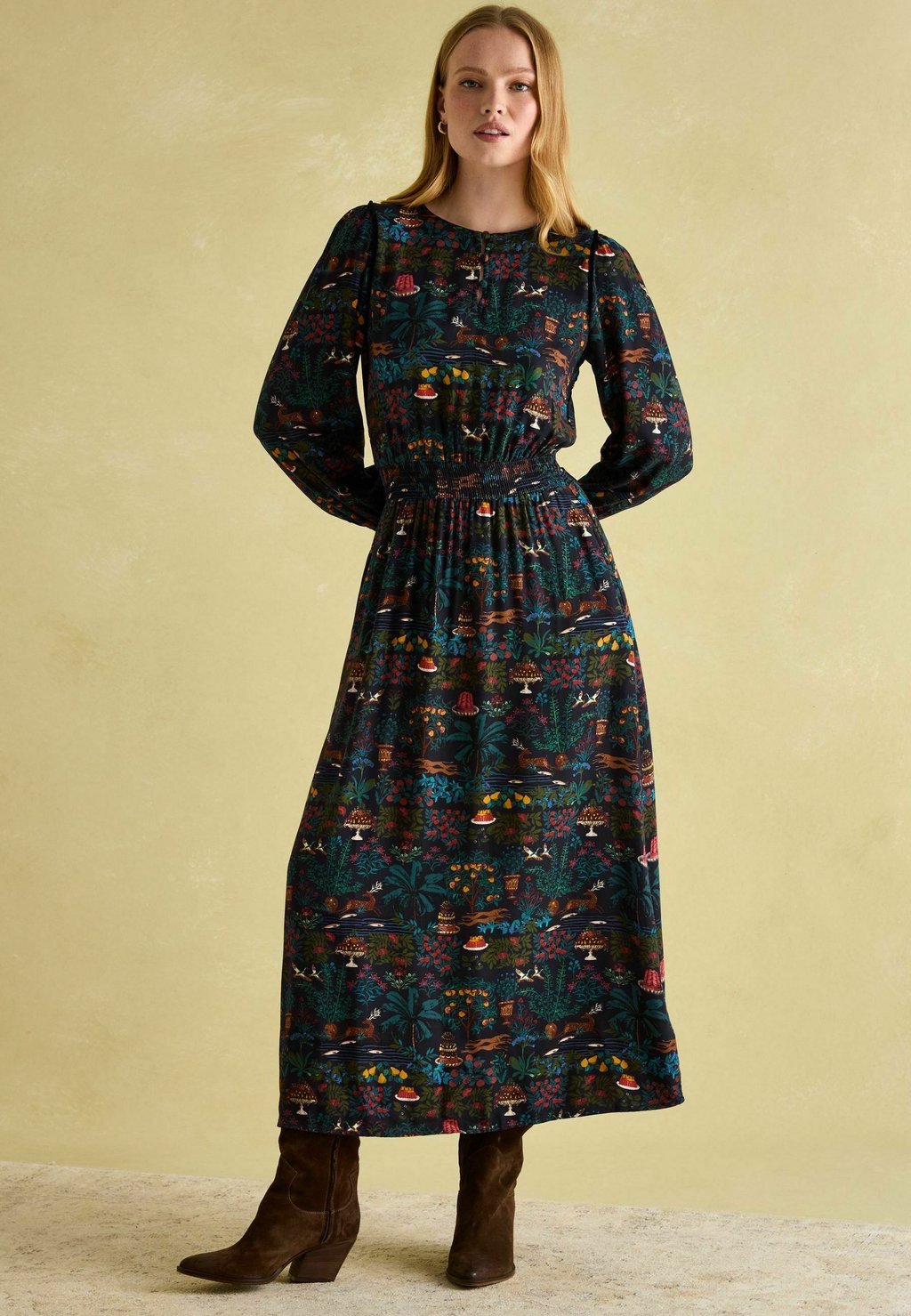 

Платье макси GEORGINA ELASTICATED WAIST Tom Joule, синий