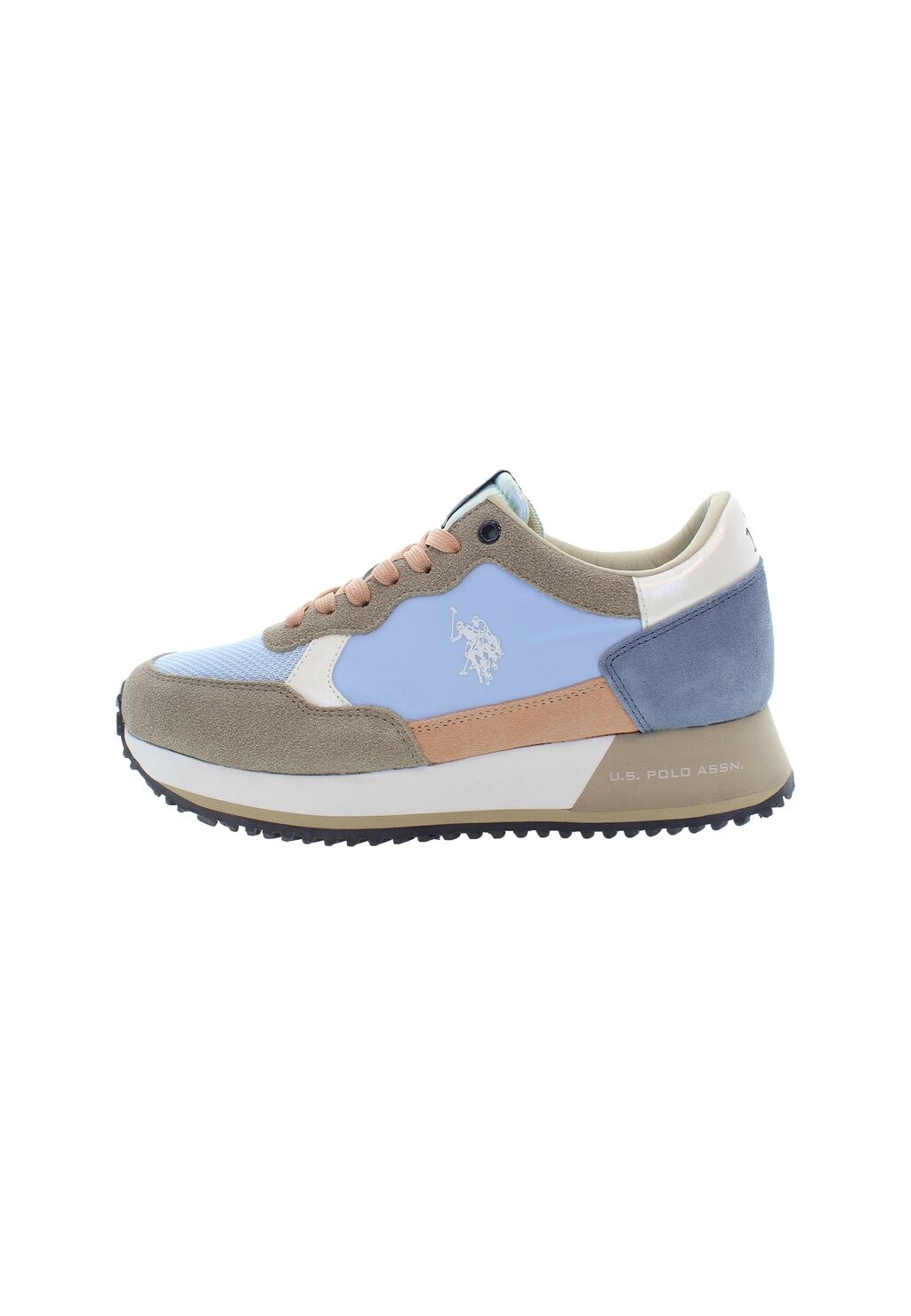 

Низкие кроссовки SACHA U.S. Polo Assn., цвет Blue Salmon Pink Grey White