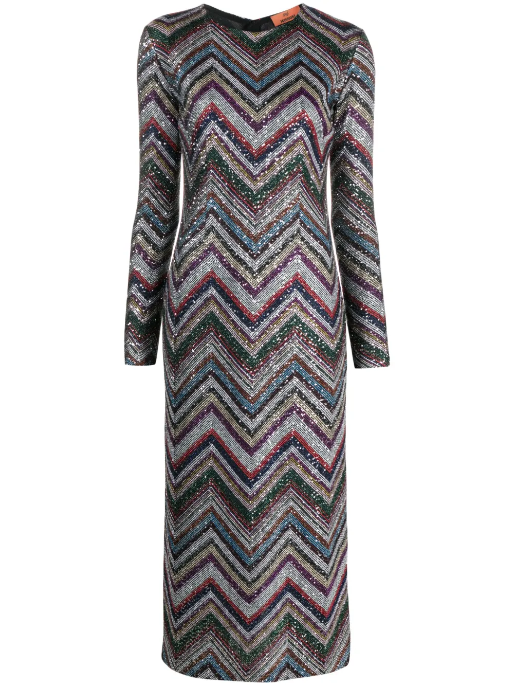 

Платье миди с пайетками Missoni, черный