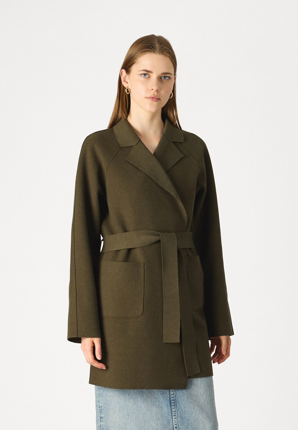 

Классическое пальто VIJUICE BELT JACKET VILA, хаки