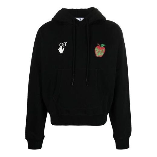 

Толстовка ss21 pattern hooded long sleeves loose fit black Off-White, черный