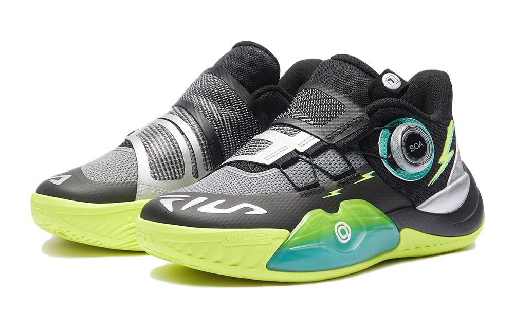 BOA ALPHA 3 Low Rebound Низкие Детские Баскетбольные Кроссовки Черный Желтый Подростки FILA KIDS — фото 3