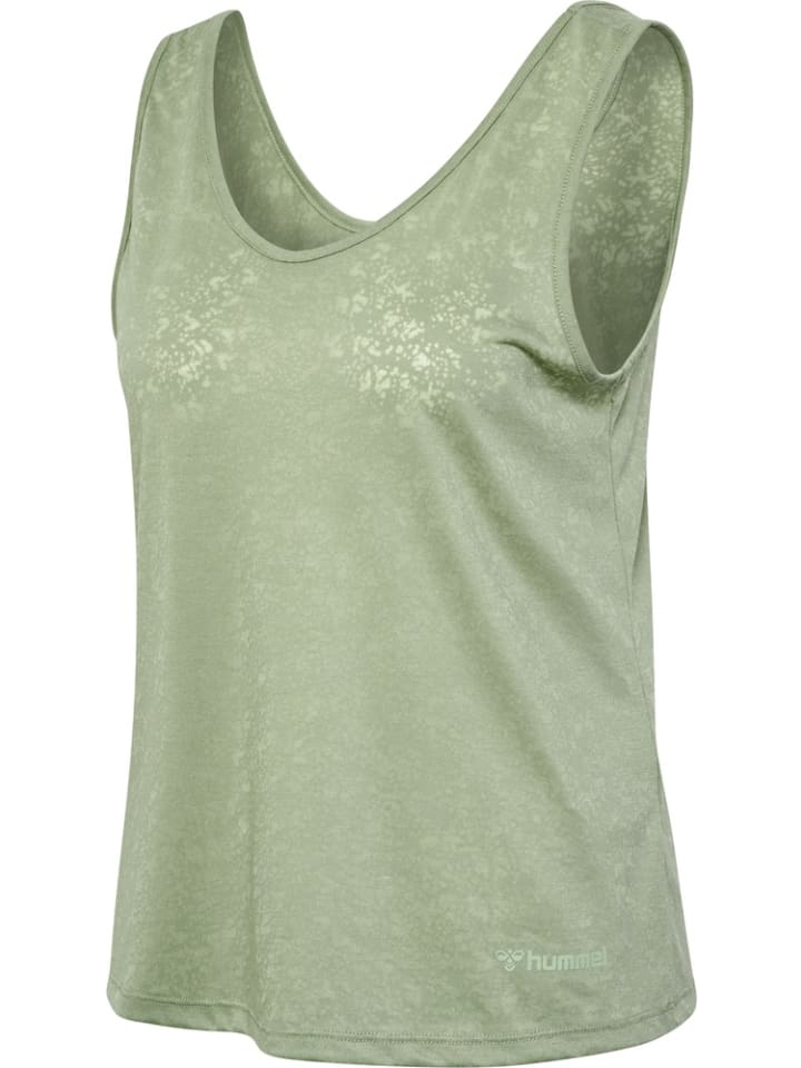 

Футболка Hmlmt Light Burnout Tanktop зеленого цвета Hummel