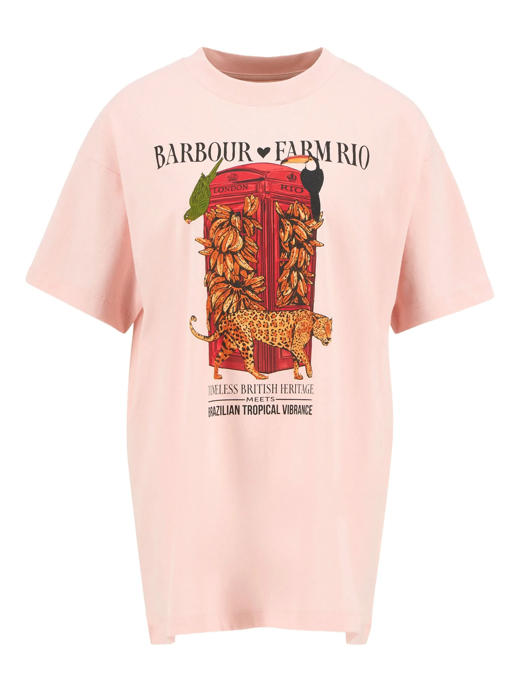 

Футболка с графическим принтом X Barbour Maria Clara Farm Rio, розовый