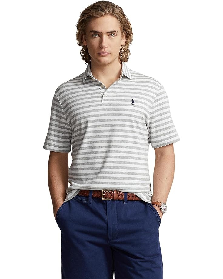 

Поло Polo Ralph Lauren Classic Fit Soft Cotton Shirt, серый