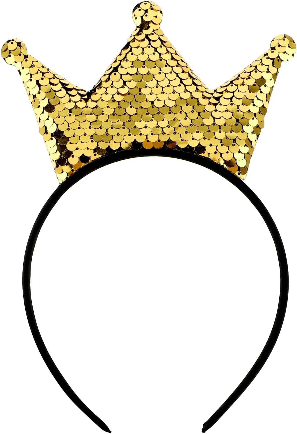 Ободок с короной из пайеток WLLHYF Wllhyf, Gold