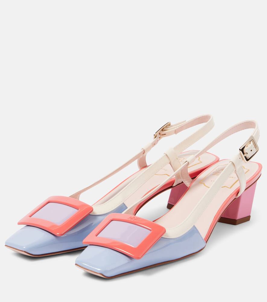Лакированные лодочки на шпильке с открытой пяткой Belle Vivier Roger Vivier, U028+C019+M618+M428+L028 — фото 4