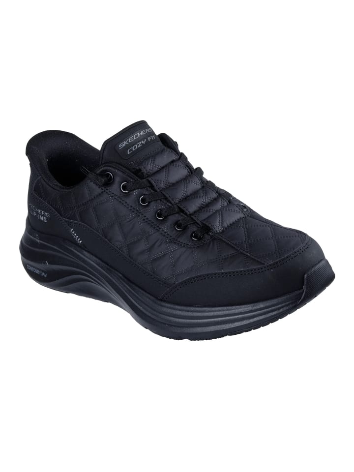

Низкие кеды Skechers Slip-ins: Contour Foam - Cozy Fit, черный цвет Skechers