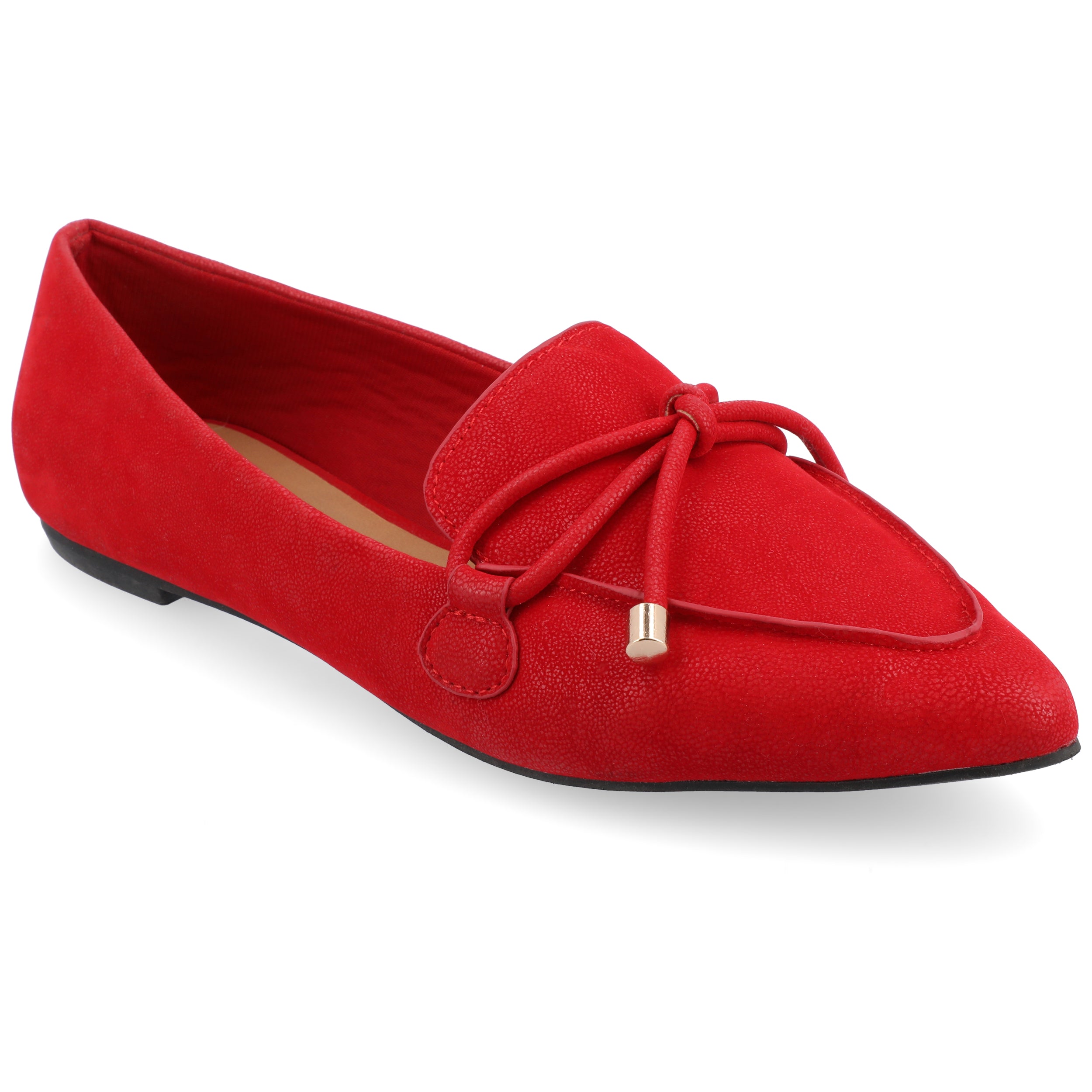Journee Collection Женские Мюриэль Лоферы на плоской подошве с заостренным носком, красный
