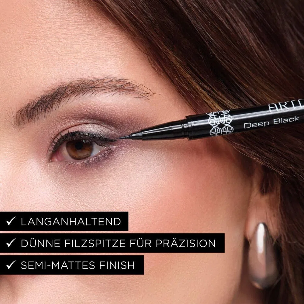 Водостойкая жидкая подводка для глаз «Liquid Liner» от ARTDECO Artdeco, 1 - Deep Black — фото 2
