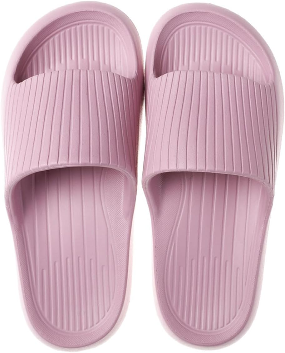 

Домашние тапочки для женщин и мужчин, тапочки для ванной, противоскользящие домашние туфли, шлепанцы для душа, тапочки для бассейна и пляжа Auxdiq, фиолетовый