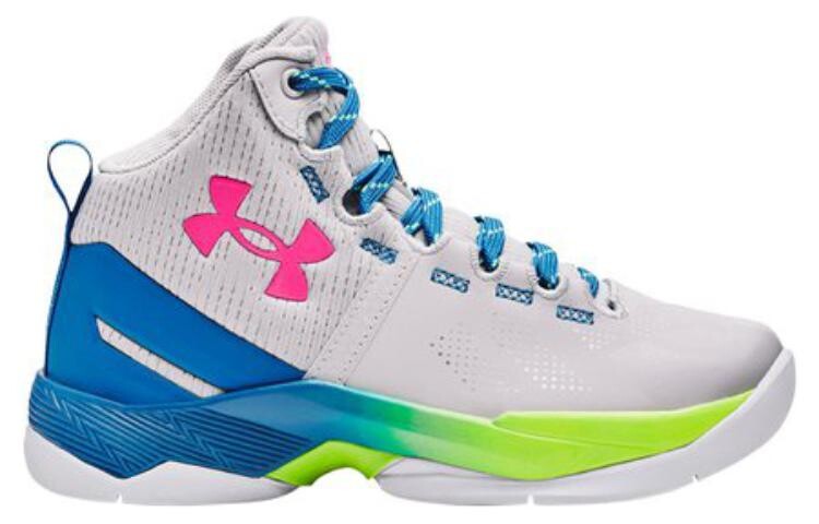 Баскетбольные кроссовки Curry 2 Kids, средние, серые/синие Under Armour, серый — фото 2