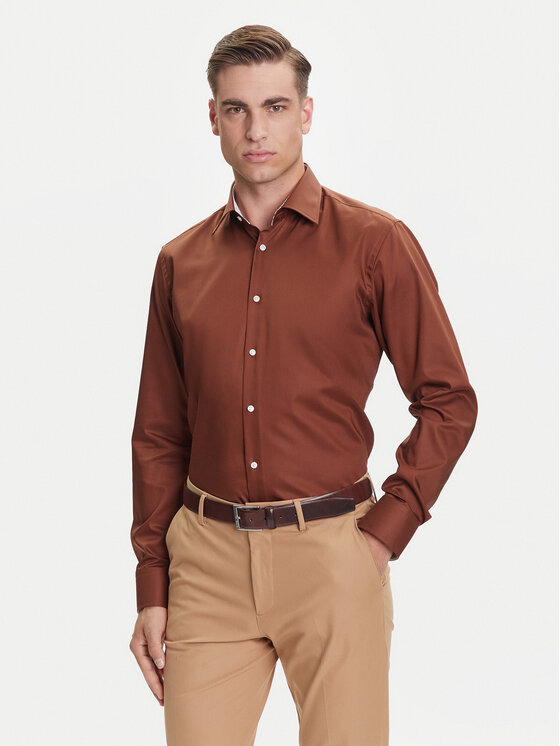 

Рубашка regular fit H-Joe 50545145 Boss, бежевый