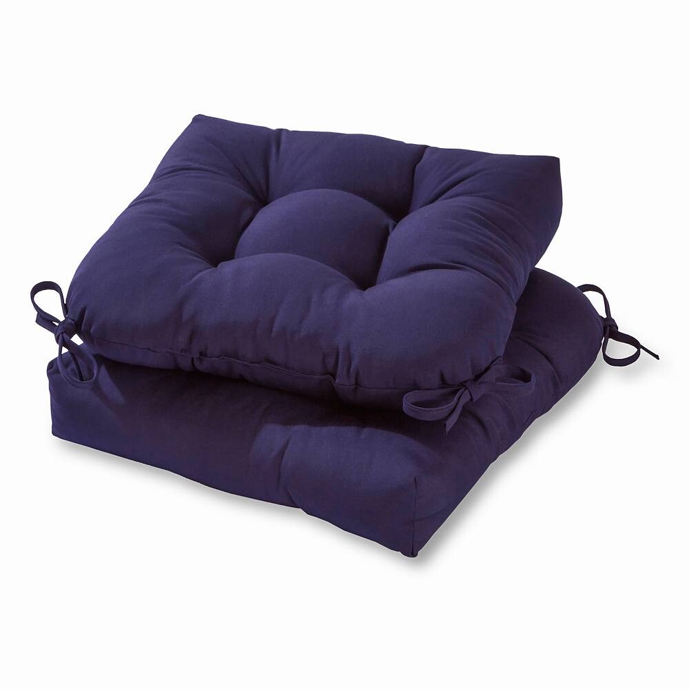 

Greendale Home Fashions 20-дюймовый набор подушек для уличного стула из 2 предметов, темно-синий