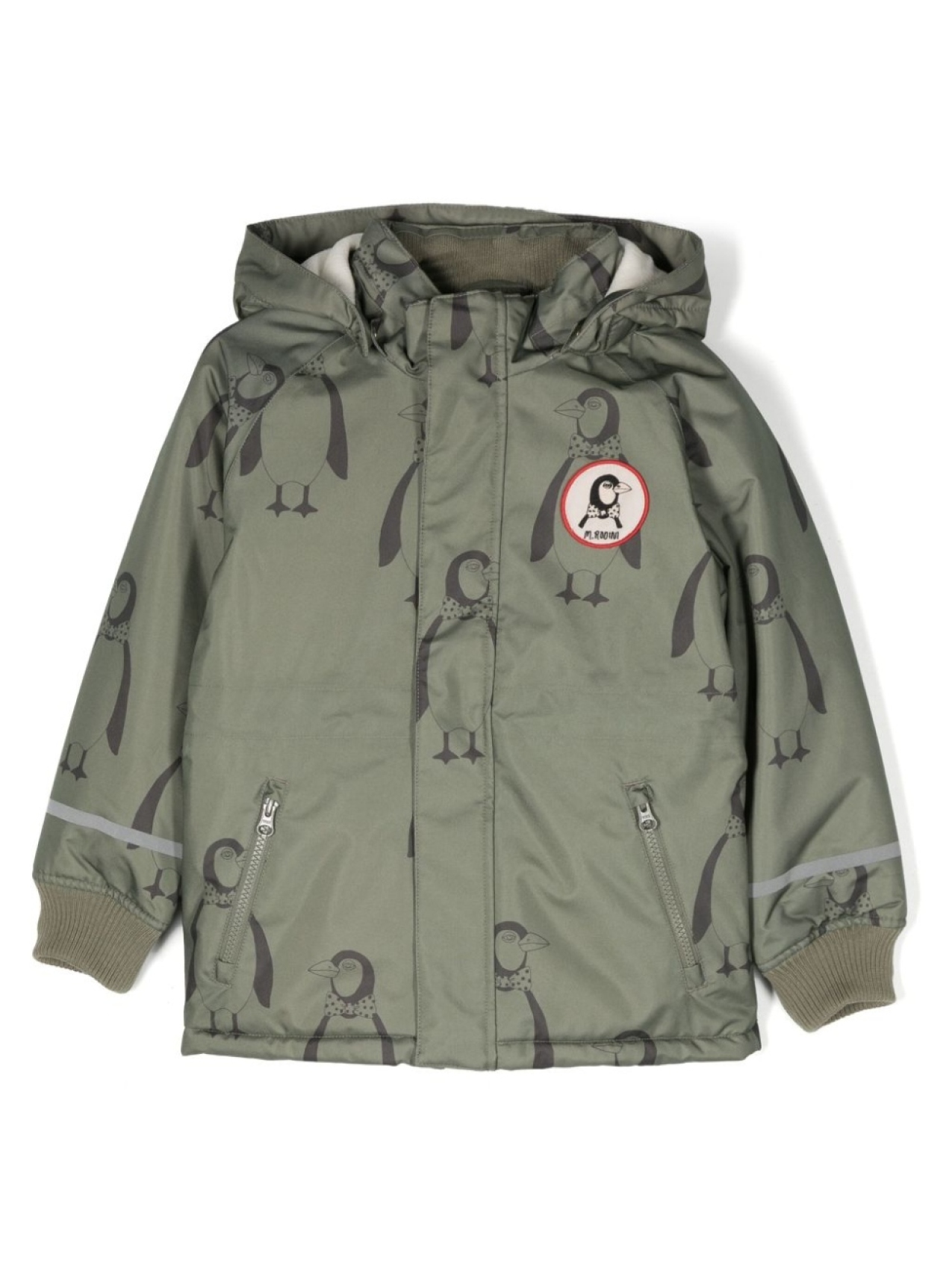 

Mini Rodini куртка Penguin с капюшоном, зеленый