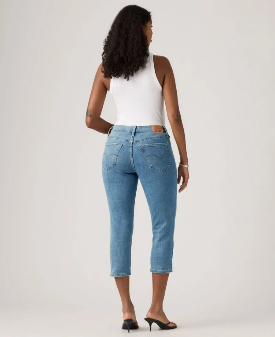 311 Узкие джинсы-капри с завышенной талией и средней посадкой Levi's, Camp Denim — фото 4