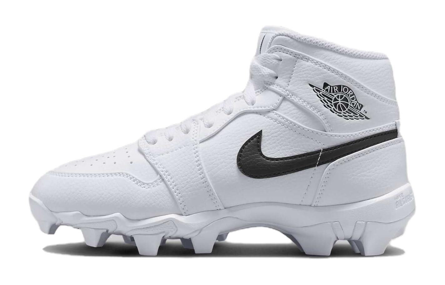

Кроссовки Jordan 1 Mid Cleat White Black GS, белый/черный