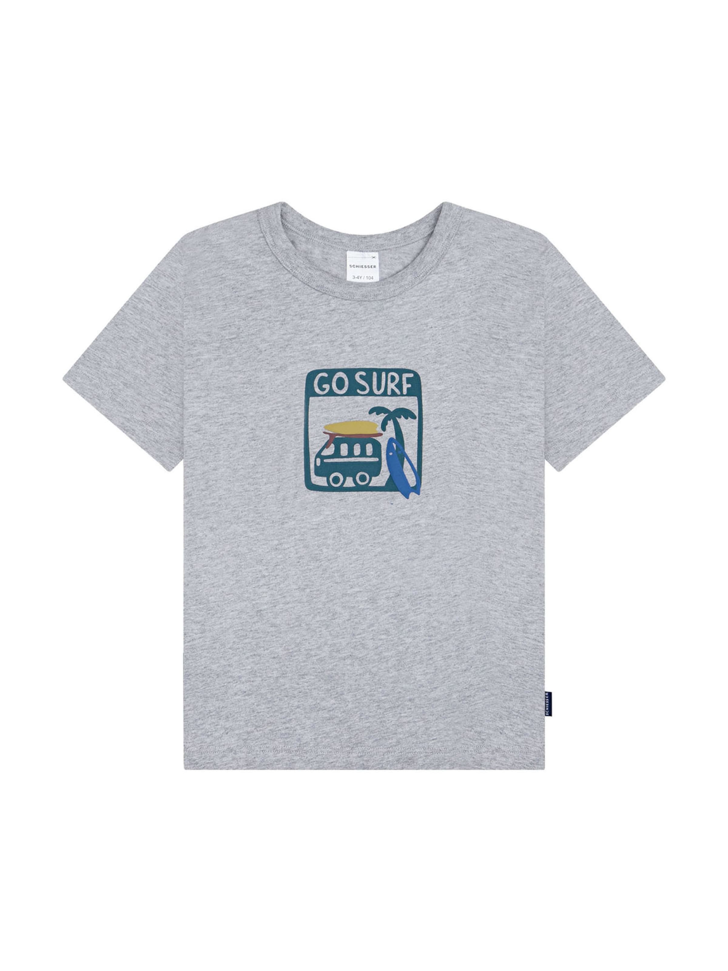 SCHIESSER Пижама 'Kids Nightwear' в крапчатом серо-зеленом цвете — фото 2