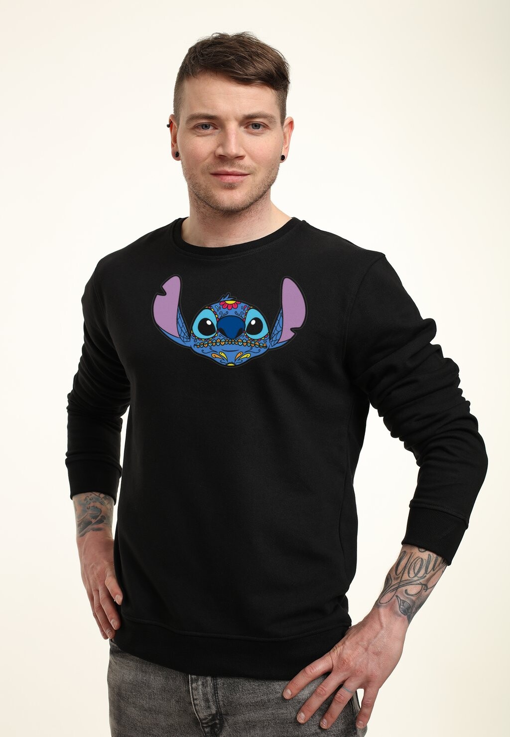 

Толстовка LILO STITCH SUGAR SKULL STITCH Disney, черный
