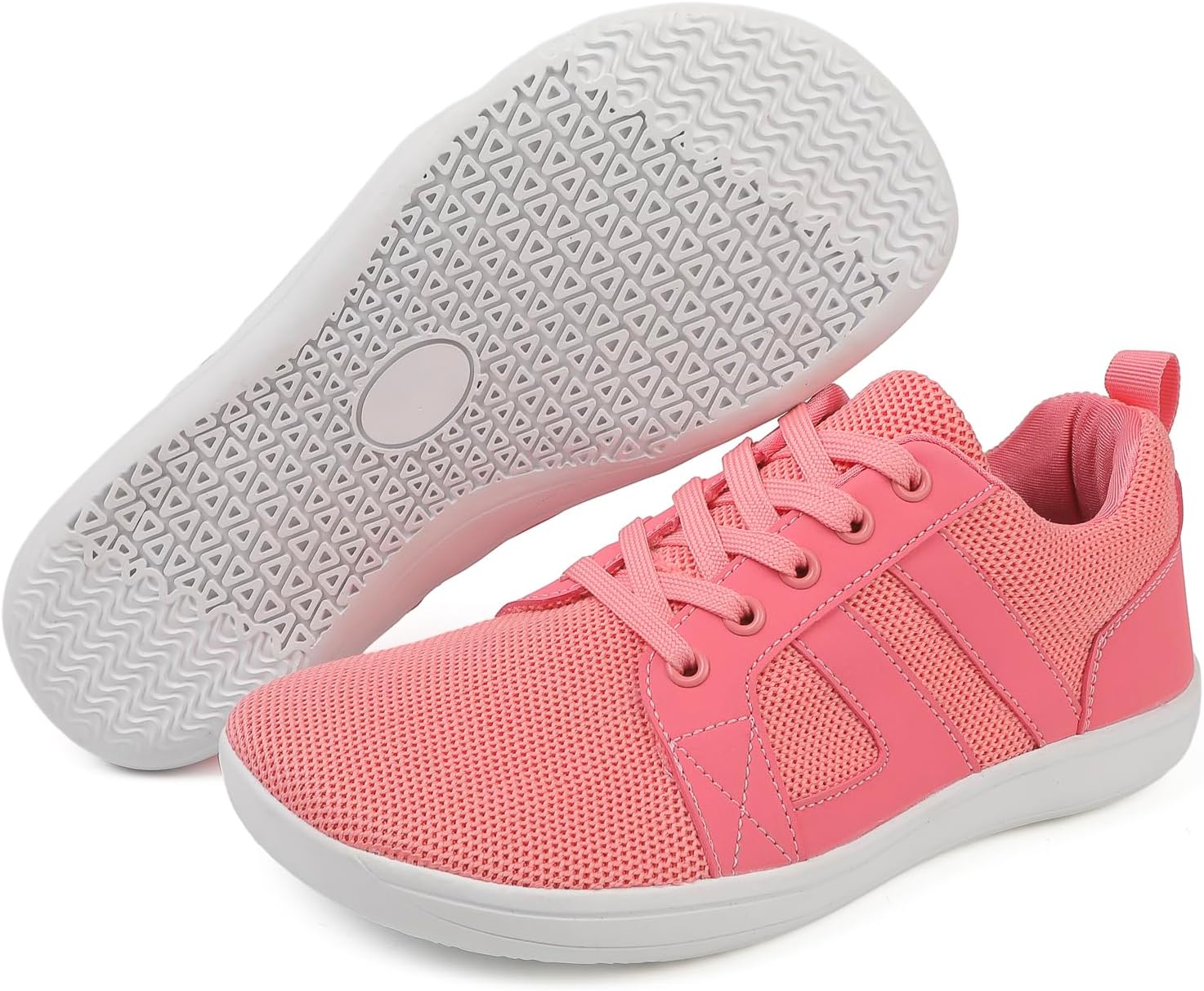 

Минималистичные кроссовки для женщин и мужчин, сетчатые повседневные модные кроссовки, противоскользящие, с широкой носковой частью, без каблука, с мягкой подошвой, легкие, дышащие, для прогулок на улице, бега и вождения Xdfvc, розовый