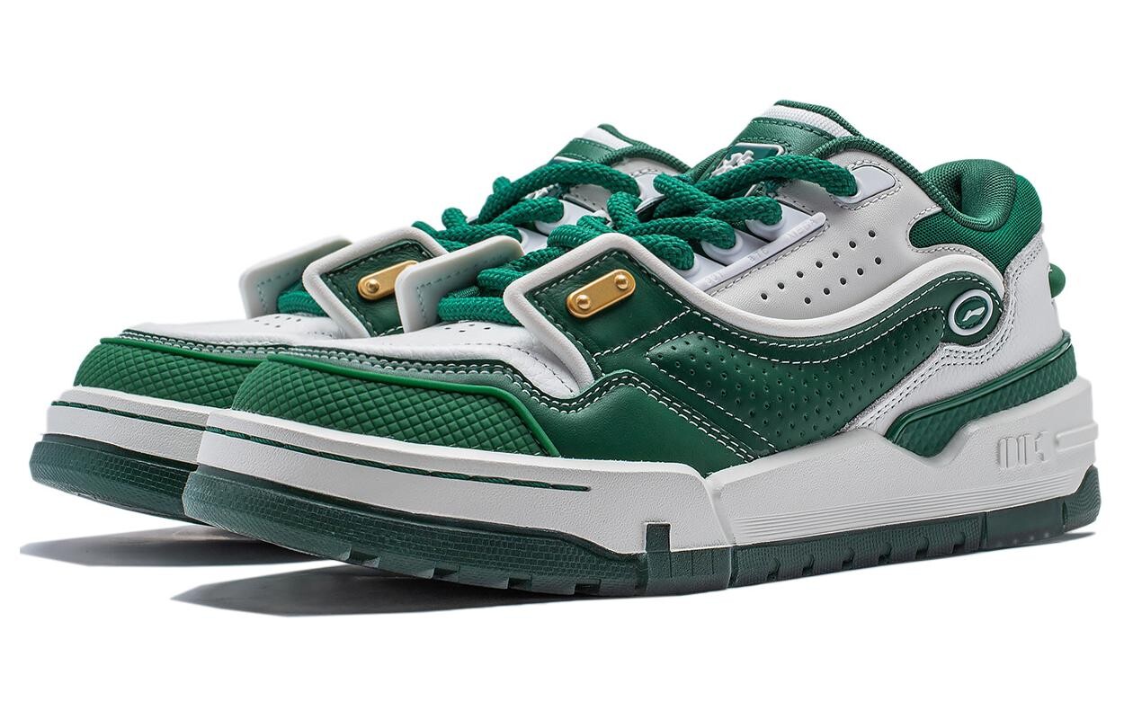Кроссовки LINING 001 BTC Skateboarding Shoes Men Low-top White/Green, зеленый — фото 3