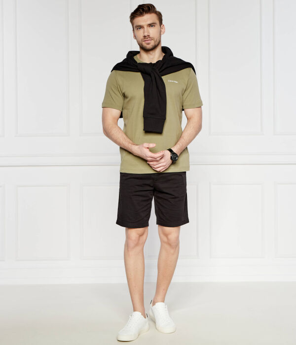 Футболки Slim fit Calvin Klein, хаки — фото 2