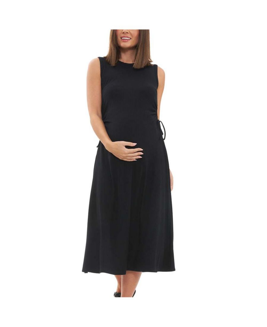 

Платье Carol Rib А-силуэта с вырезами, черное Ripe Maternity, Black