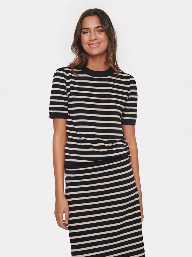 

Топ Saint Tropez Mila Stripe Knit, цвет black/multi